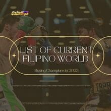 Listahan ng Kasalukuyang Filipino World Boxing Champions noong 2023